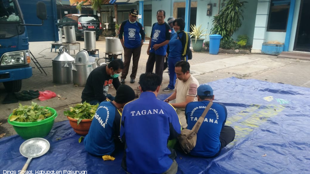 KEGIATAN TAGANA DINAS SOSIAL KABUPATEN PASURUAN DALAM PARTISIPASI MENGATASI VIRUS CORONA/COVID-19