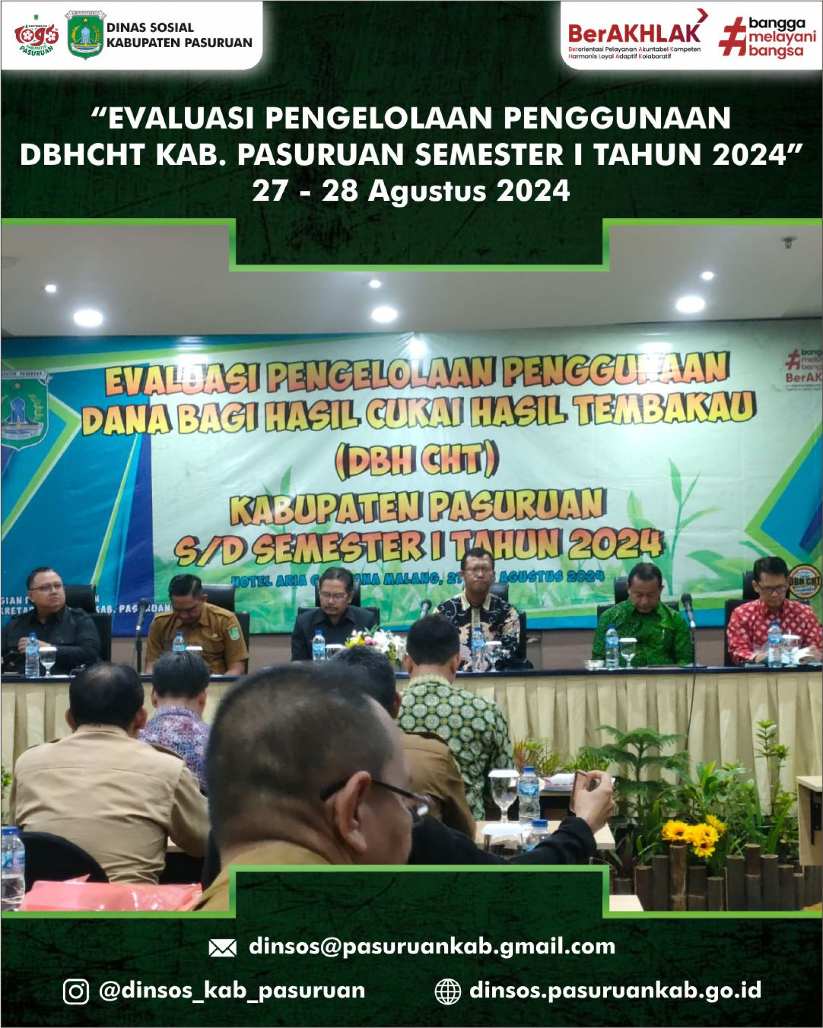 Evaluasi Pengelolaan Penggunaan DBHCHT Semester I TA. 2024