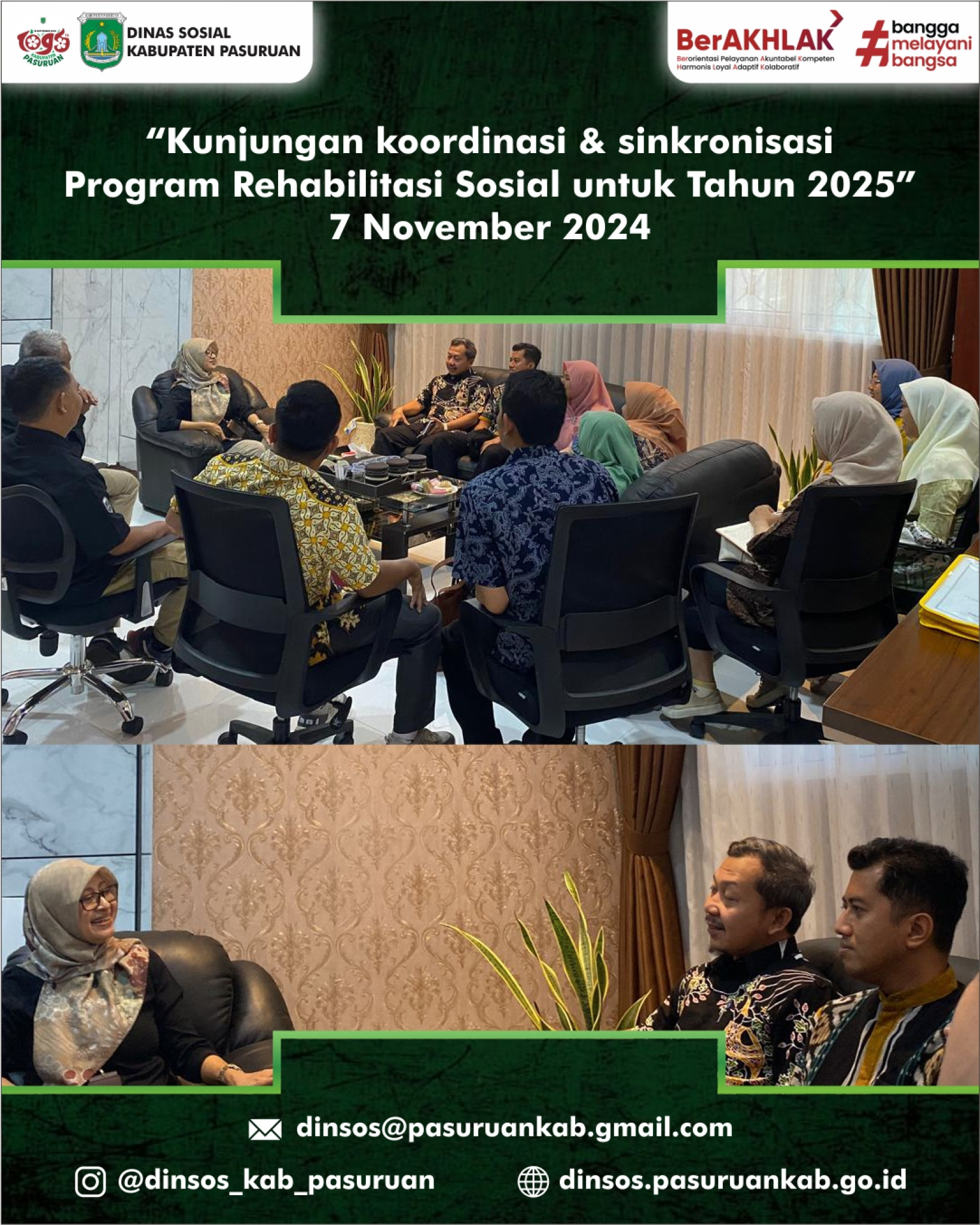 Kunjungan koordinasi & sinkronisasi Program Rehabilitasi Sosial untuk Tahun 2025